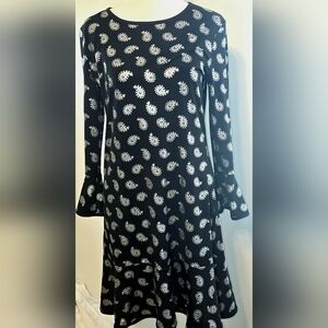 NWT Michael Kors Black & Silver Mini Dress Women's Size Medium
